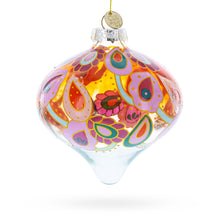 Load image into Gallery viewer, Paisley Design Teardrop Finial Glass Christmas Ornament