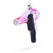 Load image into Gallery viewer, Pink Hairdryer with Scissors and Comb Glass Christmas Ornament