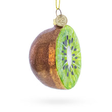 Load image into Gallery viewer, Kiwi Slice Glass Christmas Ornament