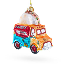 Load image into Gallery viewer, Taco Truck Glass Christmas Ornament