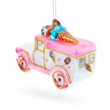 Load image into Gallery viewer, Ice Cream Truck Glass Christmas Ornament