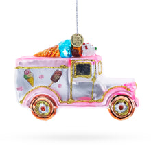 Load image into Gallery viewer, Ice Cream Truck Glass Christmas Ornament