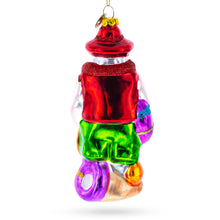 Load image into Gallery viewer, Tropical Diver Santa on the Beach Glass Christmas Ornament