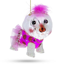 Load image into Gallery viewer, Bichon Frise Glass Christmas Ornament