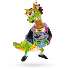 Load image into Gallery viewer, Dragon Clutching Champagne Glass Christmas Ornament