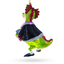 Load image into Gallery viewer, Dragon Clutching Champagne Glass Christmas Ornament