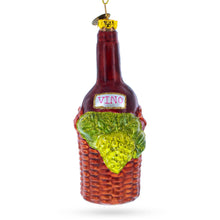 Load image into Gallery viewer, Red Wine Bottle Glass Christmas Ornament