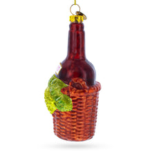 Load image into Gallery viewer, Red Wine Bottle Glass Christmas Ornament
