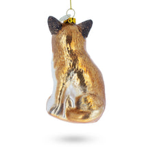 Load image into Gallery viewer, Mother and Baby Fox Glass Christmas Ornament
