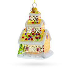Load image into Gallery viewer, Gingerbread House with Candy Canes Glass Christmas Ornament