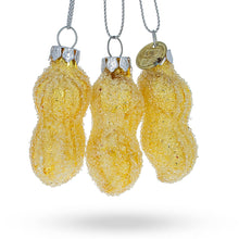 Load image into Gallery viewer, Trio of Peanuts Glass Christmas Ornament