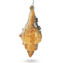 Load image into Gallery viewer, Glittered Seashell Glass Christmas Ornament