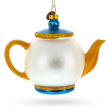 Load image into Gallery viewer, Decorated Teapot Glass Christmas Ornament