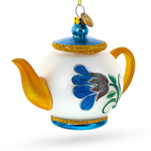 Load image into Gallery viewer, Decorated Teapot Glass Christmas Ornament