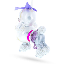 Load image into Gallery viewer, Bejeweled Poodle Glass Christmas Ornament