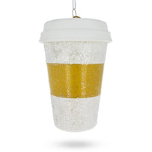 Load image into Gallery viewer, Coffee Lover's Cup Glass Christmas Ornament