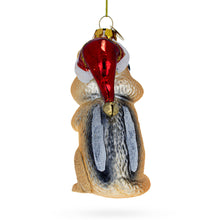 Load image into Gallery viewer, Chipmunk with Candy Glass Christmas Ornament