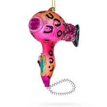 Load image into Gallery viewer, Sleek Hair Dryer Glass Christmas Ornament