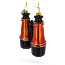 Load image into Gallery viewer, Adventurous Binoculars Glass Christmas Ornament