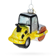 Load image into Gallery viewer, Road Roller Blown Glass Christmas Ornament