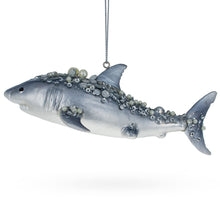 Load image into Gallery viewer, Beaded Shark Glass Christmas Ornament