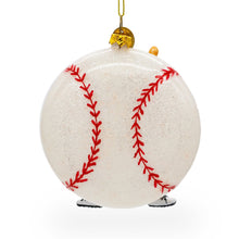 Load image into Gallery viewer, Baseball Player Glass Christmas Ornament