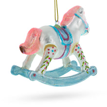 Load image into Gallery viewer, Baby’s First Rocking Horse Glass Christmas Ornament