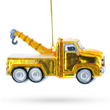 Load image into Gallery viewer, Tow Truck Glass Christmas Ornament