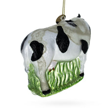 Load image into Gallery viewer, Cow with Calf Glass Christmas Ornament