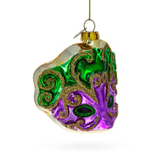 Load image into Gallery viewer, Purple Mask Glass Christmas Ornament
