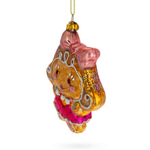 Load image into Gallery viewer, Gingerbread Girl Glass Christmas Ornament