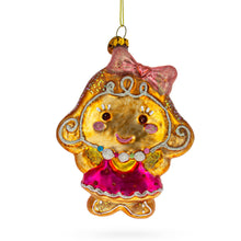 Load image into Gallery viewer, Gingerbread Girl Glass Christmas Ornament