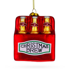 Load image into Gallery viewer, Festive Christmas Brew Beer Glass Christmas Ornament