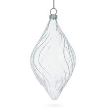 Load image into Gallery viewer, Set of 3 Clear Glass Swirl Christmas Ornaments 5.8 Inches