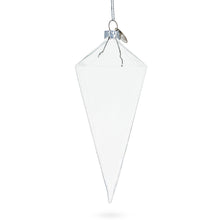 Load image into Gallery viewer, Diamond Clear Glass Christmas Ornament 3.6 Inches