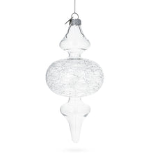 Load image into Gallery viewer, Triple Oval Finial Clear Glass Christmas Ornament 6.6 Inches