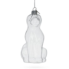 Load image into Gallery viewer, Unpainted Dog Clear Glass Christmas Ornament