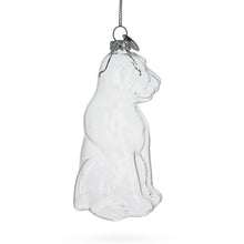 Load image into Gallery viewer, Unpainted Dog Clear Glass Christmas Ornament