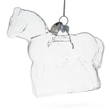 Load image into Gallery viewer, Horse Clear Glass Christmas Ornament