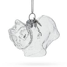 Load image into Gallery viewer, Cat in Scarf Clear Glass Christmas Ornament