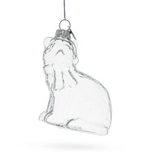 Load image into Gallery viewer, Cat Clear Glass Christmas Ornament