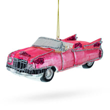 Load image into Gallery viewer, Classic Convertible Retro Car Glass Christmas Ornament
