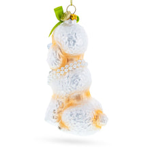 Load image into Gallery viewer, Poodle with Green Bow Glass Christmas Ornament