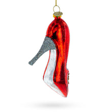 Load image into Gallery viewer, Red High Heel Shoe Glass Christmas Ornament