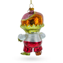 Load image into Gallery viewer, Zombie in Formal Attire Glass Christmas Ornament