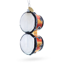 Load image into Gallery viewer, Rhythmic Bongo Drums Glass Christmas Ornament