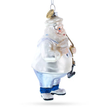 Load image into Gallery viewer, Sailor Santa with Anchor Glass Christmas Ornament