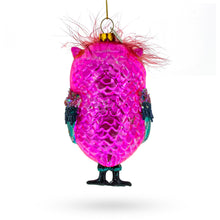 Load image into Gallery viewer, Vibrant Colorful Owl Glass Christmas Ornament