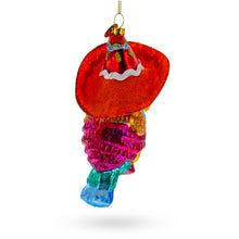 Load image into Gallery viewer, Tropical Toucan in a Sombrero Hat Glass Christmas Ornament
