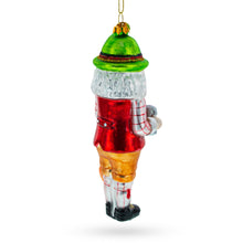 Load image into Gallery viewer, Bavarian Nutcracker with Beer Stein Glass Christmas Ornament